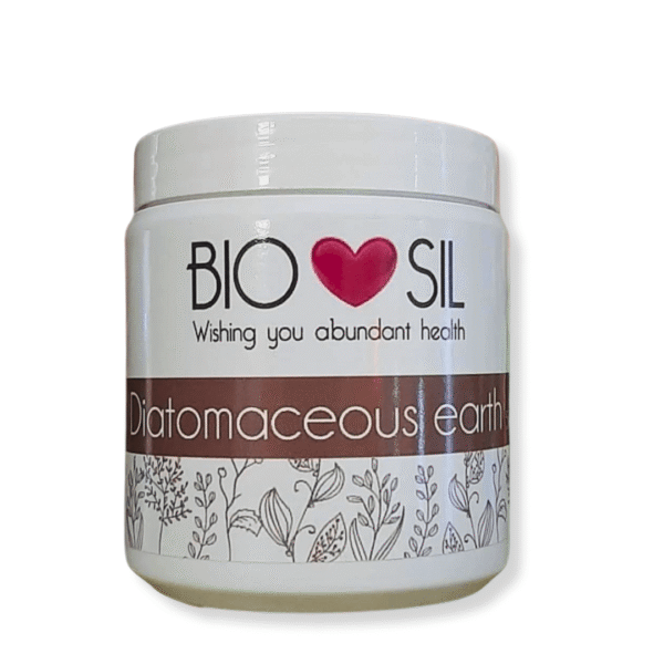 A tub of Diatomaceous Earth Powder